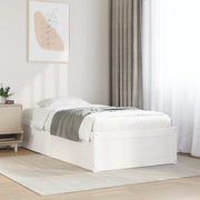 Letto senza Materasso Bianco 90x200 cm Legno Massello di Pino