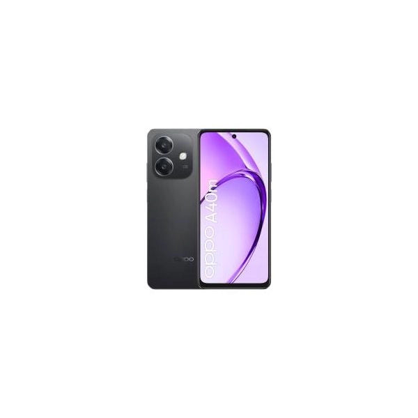Oppo a40m smartphone, fotocamera ai 50mp, selfie 5mp, display 6.67” 90hz lcd hd+, 5100mah, ram 16 gb (8+8) + rom 256gb, ip54, [versione italia], sparkle black - OPA40MN-256