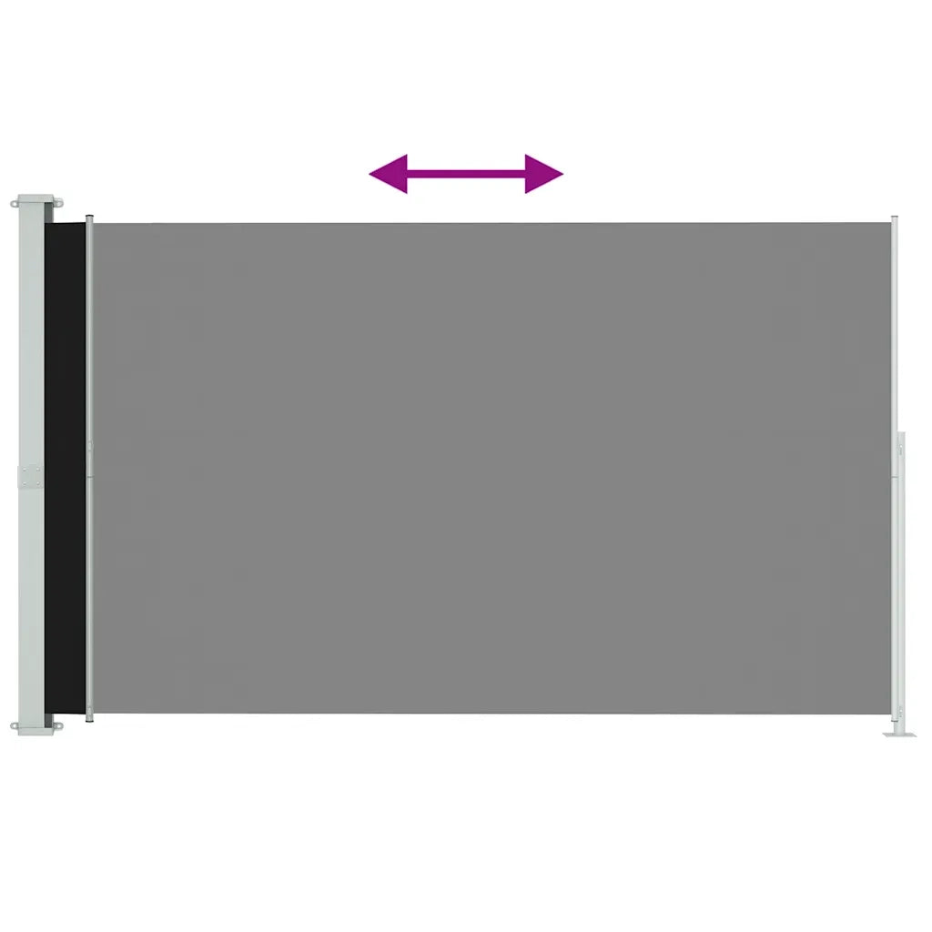 Tenda Laterale Retrattile per Patio 180x314 cm Nera 313399