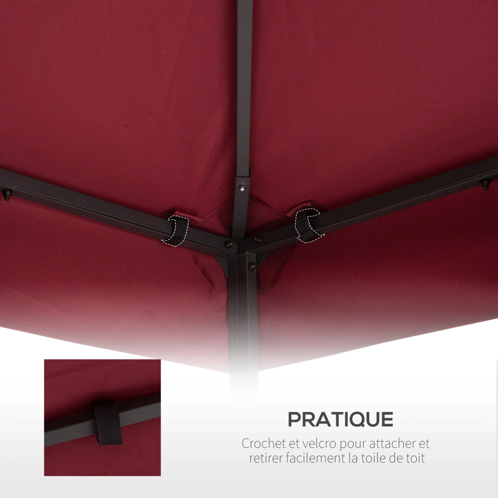 Tenda da giardino ¨C zephmum ¨C 3x3 m rosso bordeaux