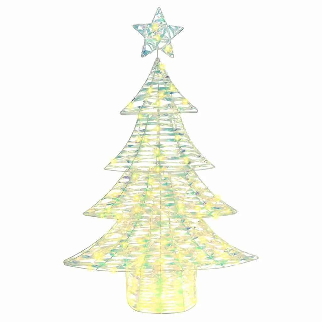 Albero di Natale con 120 LED Bianco caldo 120,5 cm PET