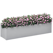 Vaso da Giardino in Acciaio ¨C Zephmum ¨C Grigio 91x22x22