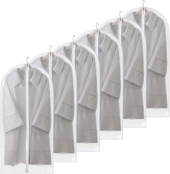 Borsa a capo per abiti - Lungo contenitore di archiviazione per costumi, gonne e camicie, 60 x 120 cm - Set di 6 pezzi