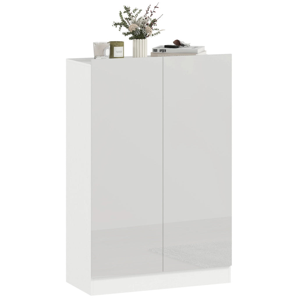 Scarpiera con appendiabiti 5 livelli ¨C zephmum ¨C bianco 72x34,5x103cm