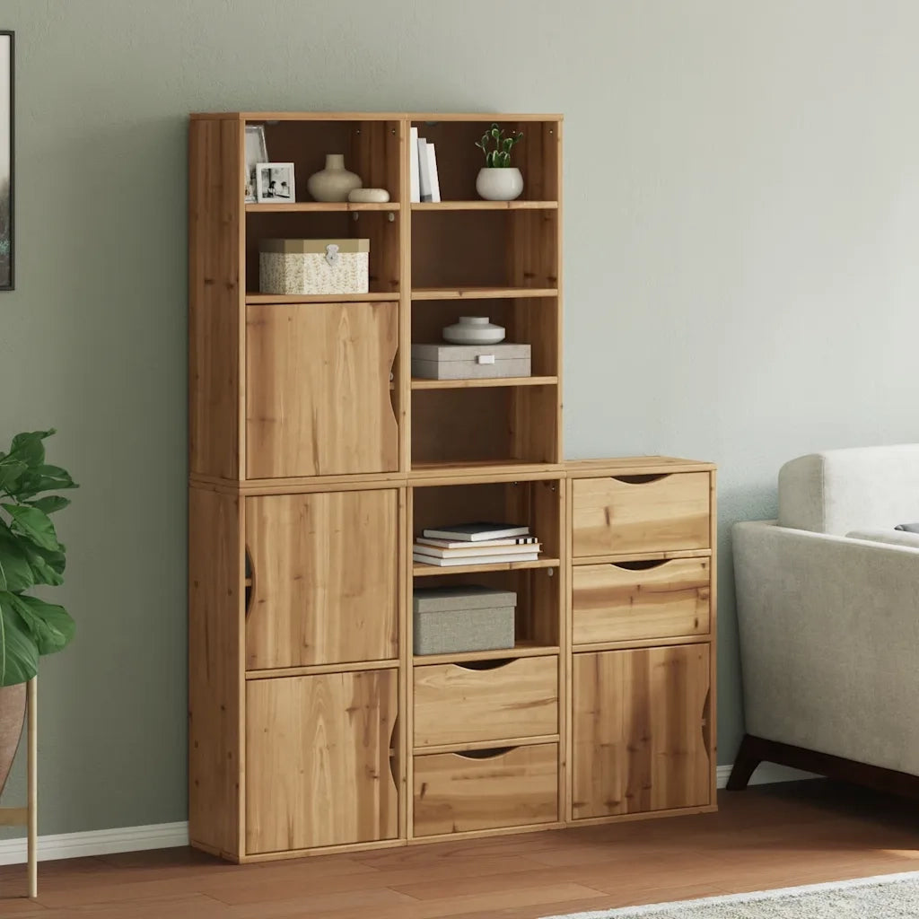 Armadietti Laterali 5 pz ODDA 40x24x79 cm Legno Massello Pino 3365358