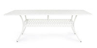 Tavolo da Giardino 213x107x73 cm in Alluminio Bianco