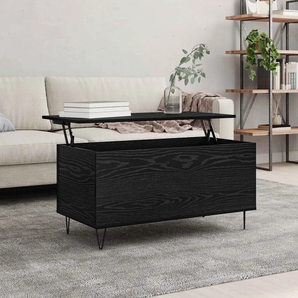Tavolino da salotto Rovere nero 90 x 44.5 x 45 cm 879617