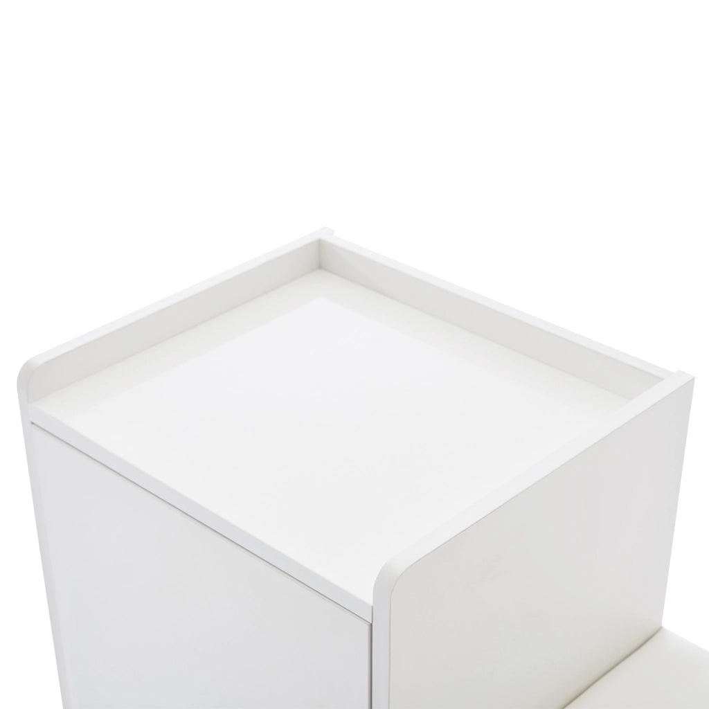 Scarpiera con panca e 3 ripiani regolabili, anta lucida bianca, per ingresso e corridoio, 120 × 35 × 71,5 cm