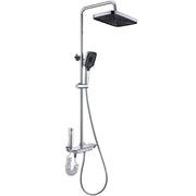 Trade Shop - Set Saliscendi Bagno Colonna Doccia Rubinetto Soffione Doccetta Bidet Cromato 87343 -