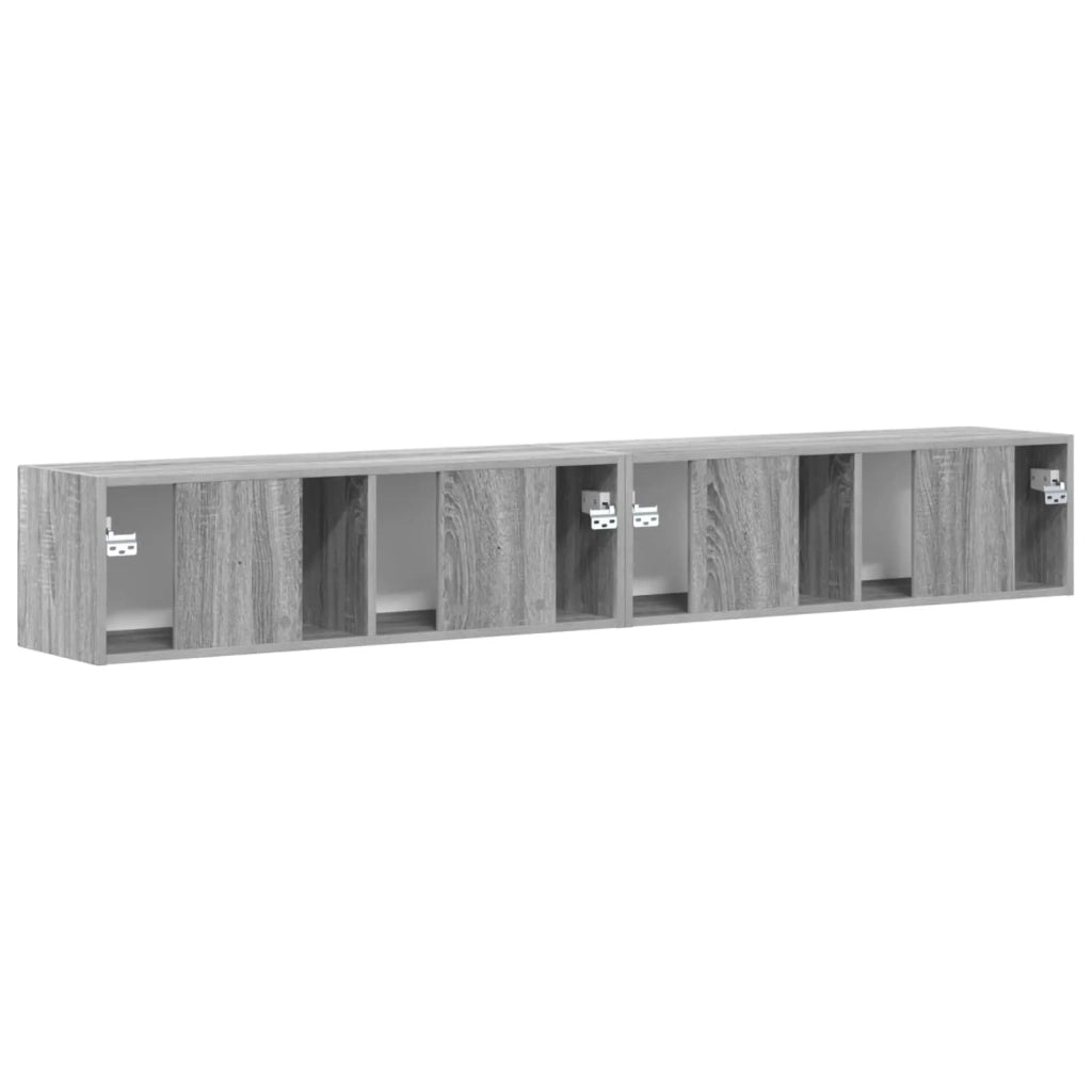 Mobile TV da parete 2 pcs Grigio Sonoma 98 x 31 x 29,5 cm 892242