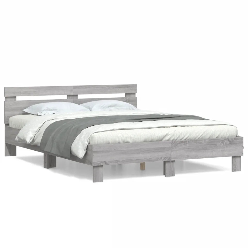 Giroletto Testiera Grigio Sonoma 140x190 cm Legno Multistratocod mxl 134257