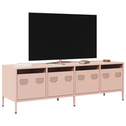 Mobile TV Rosa 135x39x43,5 cm in Acciaio Laminato a Freddo