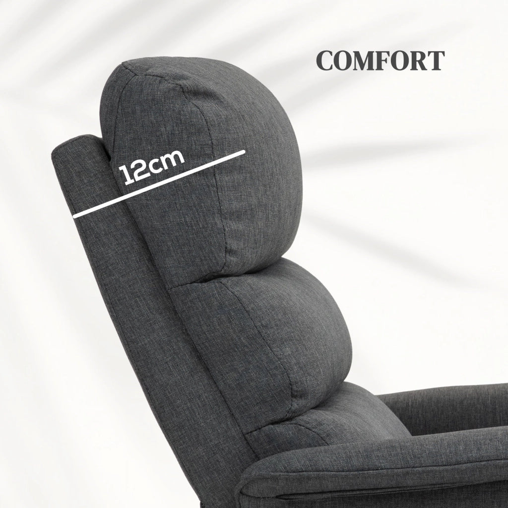 Poltrona Alzapersona Elettrica 1 Motore con 8 Punti Vibranti 62,5x93x97 cm 4 Modalità di Massaggio e Riscaldamento
