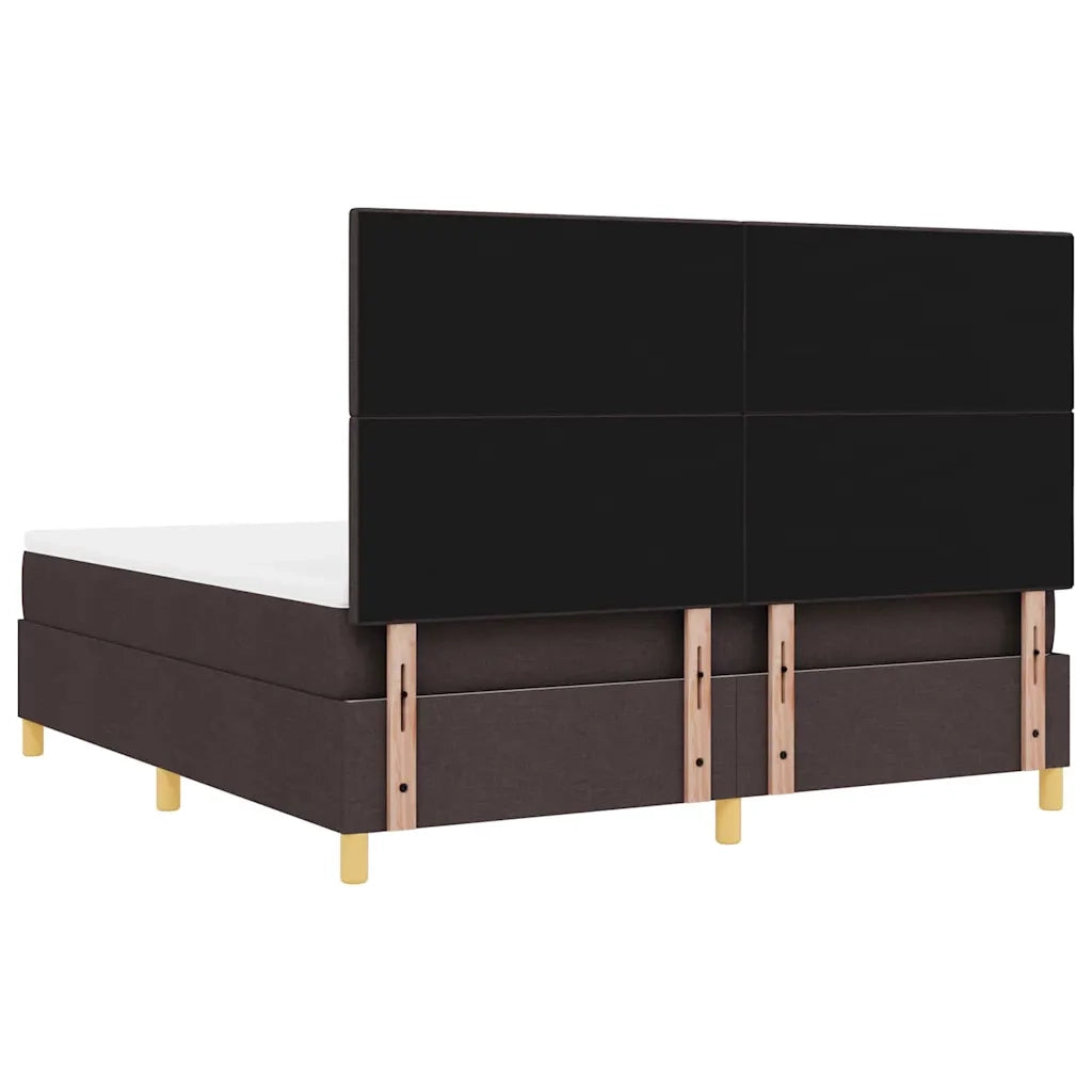 Letto a molle con materasso Marrone Scuro 180 x 200 cm Tessuto 3339640
