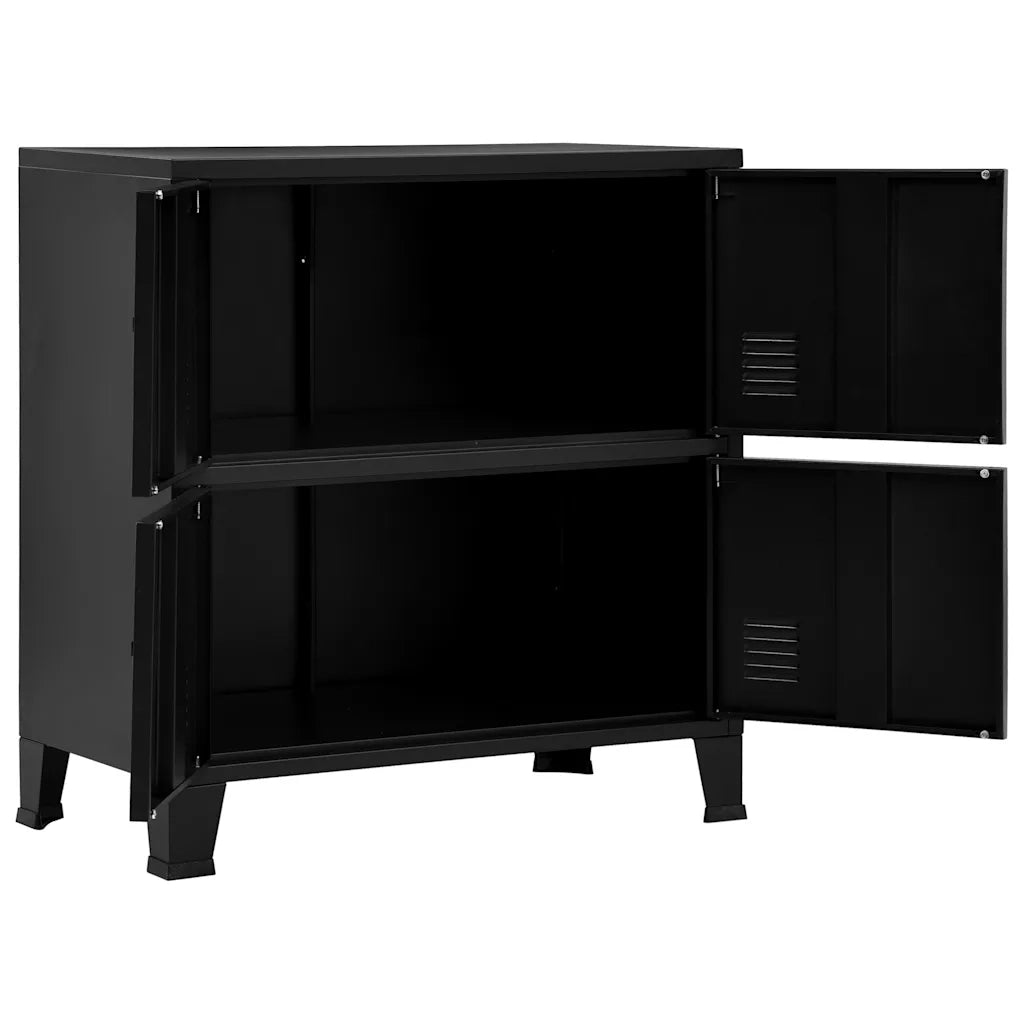 Armadio Classificatore Industriale Nero 75x40x80 cm in Acciaio 145358