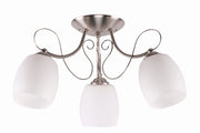 Lampadario Candellux AMBA 3 luci E27 cromo bianco