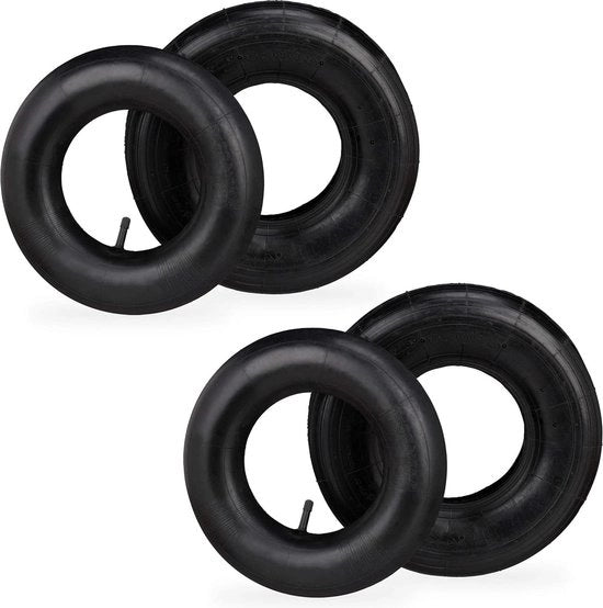 Cinghia di rimorchio 4.00-6" con cinghia interna - 2 pezzi di cinghia di riserva per rimorchi fino a 136 kg - nero