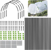 Set di coperture per serre, 36 pezzi di archi per tunnel per piante, cinture per tunnel per giardino, cinture per serre per copertura delle piante, tunnel in poliester per letti elevati, tunnel per serre