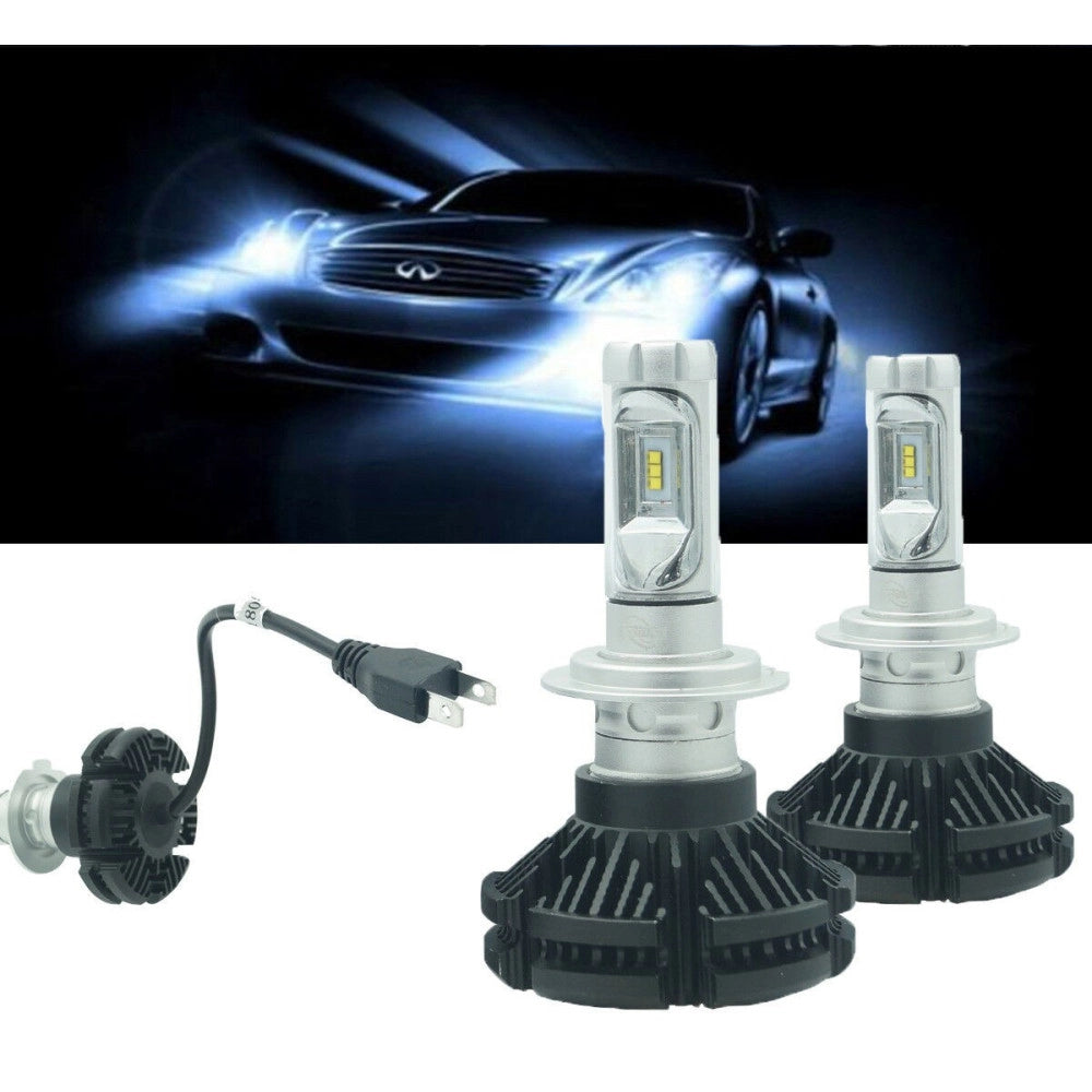 Trade Shop - Coppia Lampade Led Auto Fari H7 X3 Kit Lampadine 50w 6000 Lumen Ip67 -