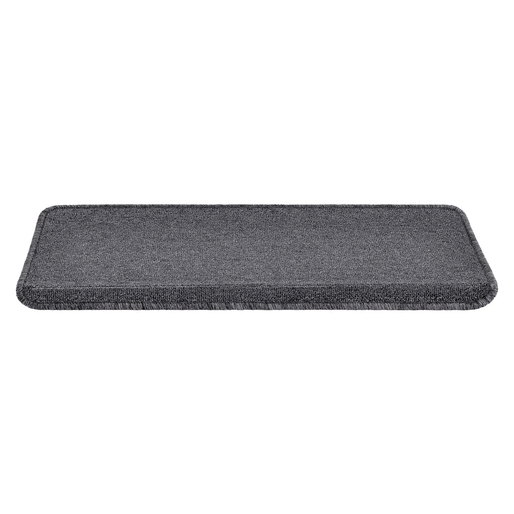 Set di 15 gradini rettangolari antiscivolo 65 x 24 cm con bordo grigio scuro 03_0007609