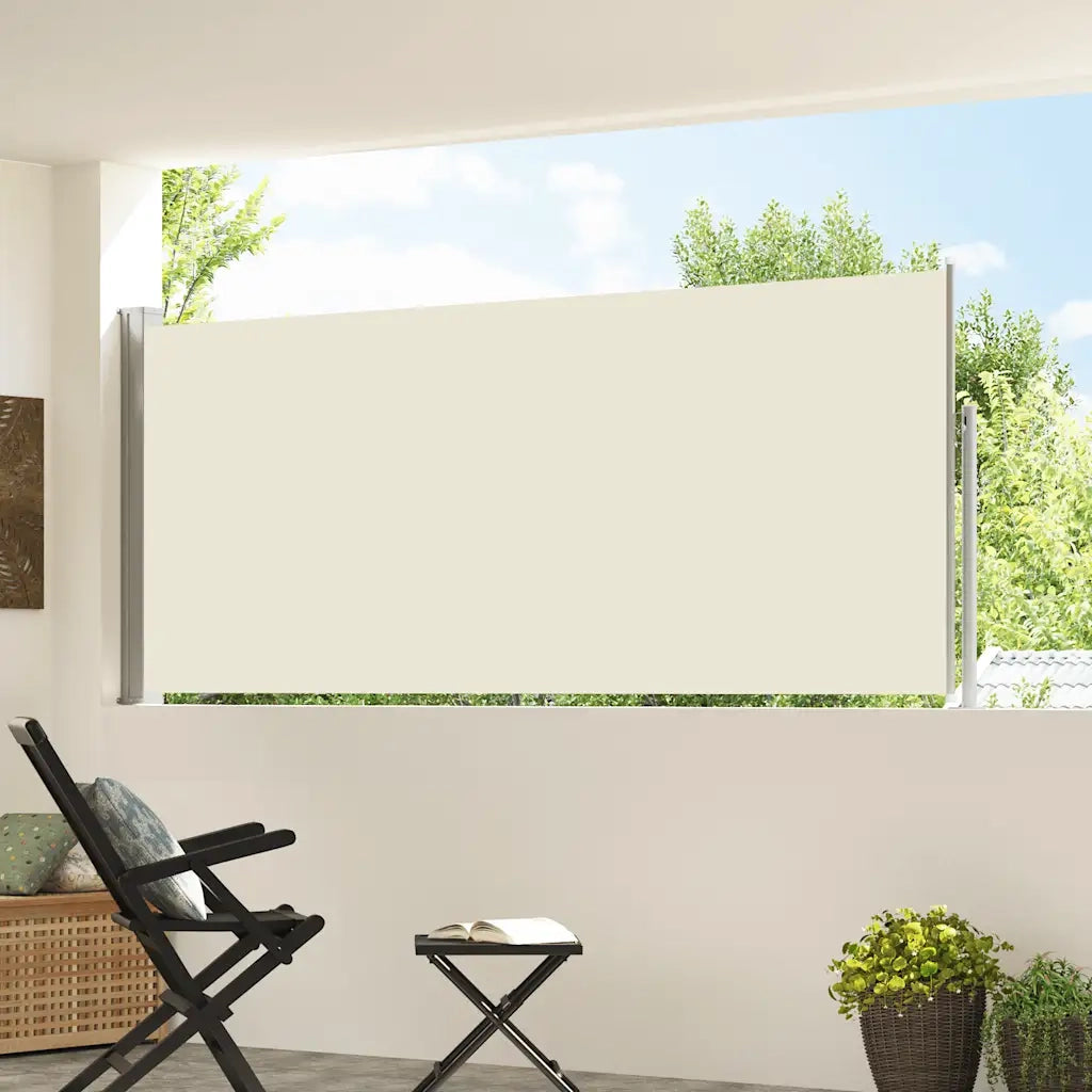 Tenda da Sole Laterale Retrattile 117x314 cm Crema 45360
