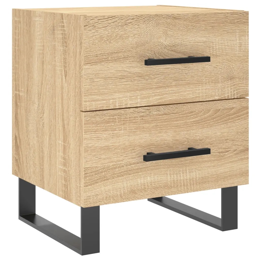 vidaXL Comodini 2 pz Rovere Sonoma 40x35x47,5 cm in Legno Multistrato