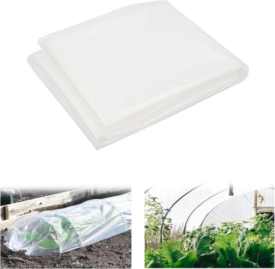 Foglia trasparente per capanne, olio di plastica, foglia trasparente per capanne resistenti alle screpolature, per capanne per orticoltura, tunnel di plastica, 2x10m