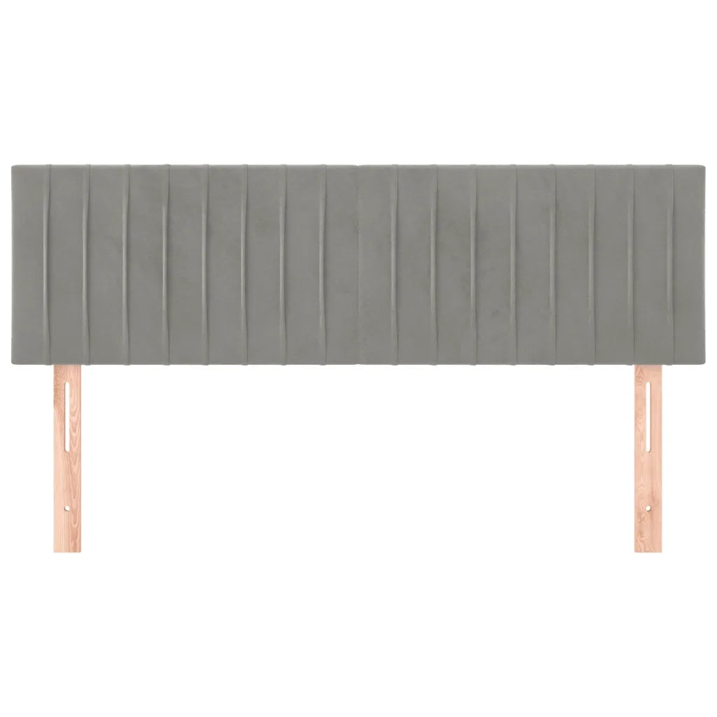 Testiera Grigio Chiaro 144x5x78/88 cm in Velluto 346250