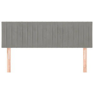 Testiera Grigio Chiaro 144x5x78/88 cm in Velluto 346250