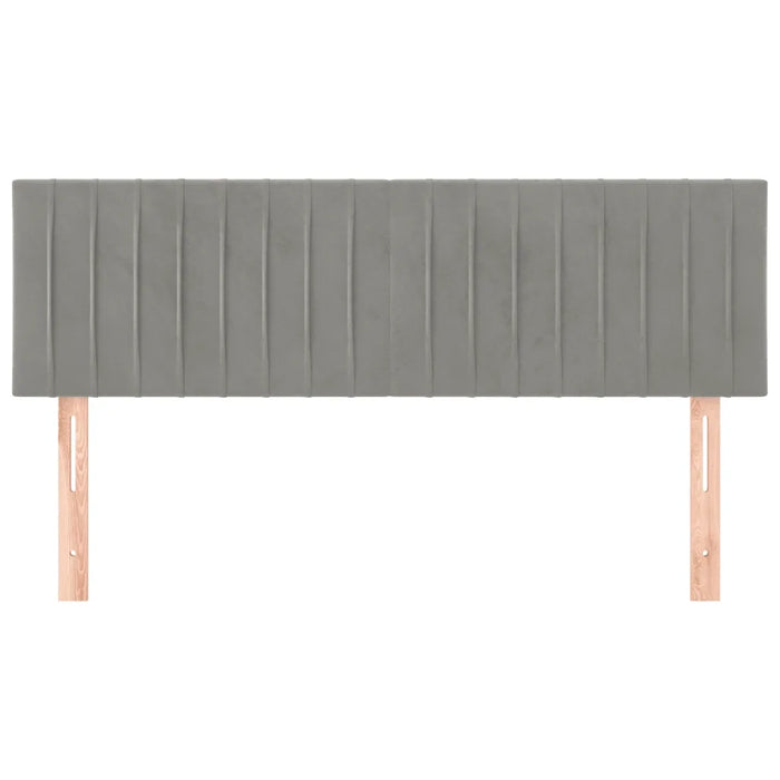 Testiera Grigio Chiaro 144x5x78/88 cm in Velluto 346250