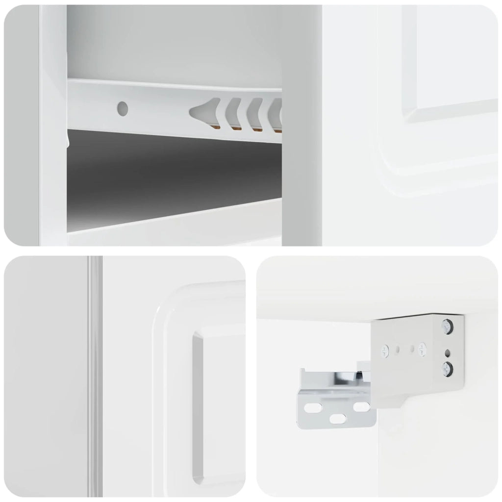Mobiletto da notte a muro Bianco Lucido 49 x 34,5 x 20 cm 899303