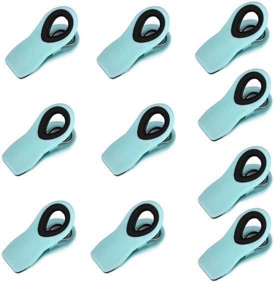 Zaccagnini con clip magnetiche - Clip per chip, clip di chiusura per conservare panini, snack e sacchetti di cibo, confezione da 10 (stile Y)