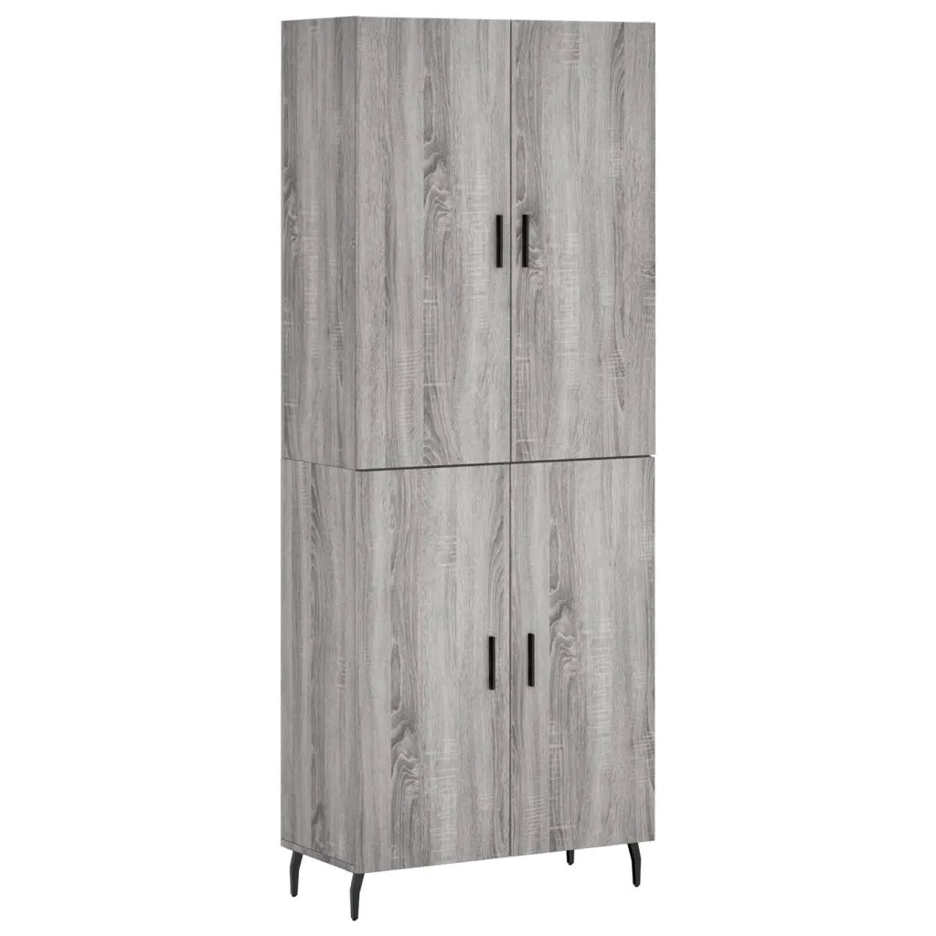 Credenza Grigio Sonoma 69,5x34x180 cm in Legno Multistratocod mxl 101812