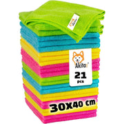 Akitaink 21 Panni Microfibra 30x40 Lavabili e Riutilizzabili