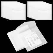 Enveloppe in Carta Piana 50 Unità - Enveloppe Trasparente - 9,9 x 9,9 cm - Carta Sostenibile - Enveloppe per Inviti - Adatta per Foto/Bolle - Enveloppe per Inviti