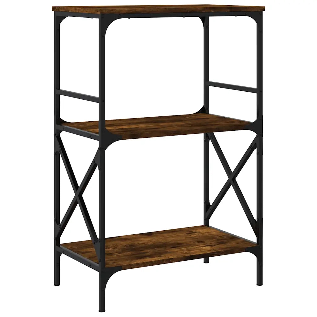 Libreria 3 Ripiani Rovere Fumo 59x35x90,5 cm Legno Multistrato 837614