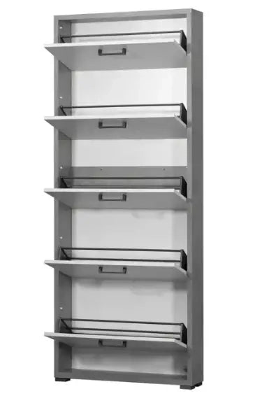 Scarpiera 5 ante ossido+bianco cemento già montato L75.3 H151.8 P18
