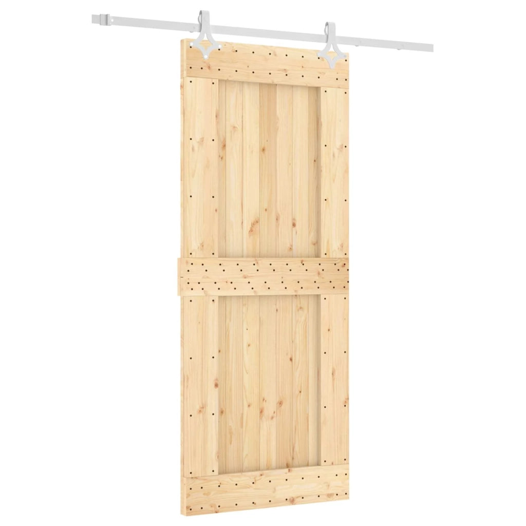 Porta scorrevole Naturale e Bianco 85 x 210 cm 3445089