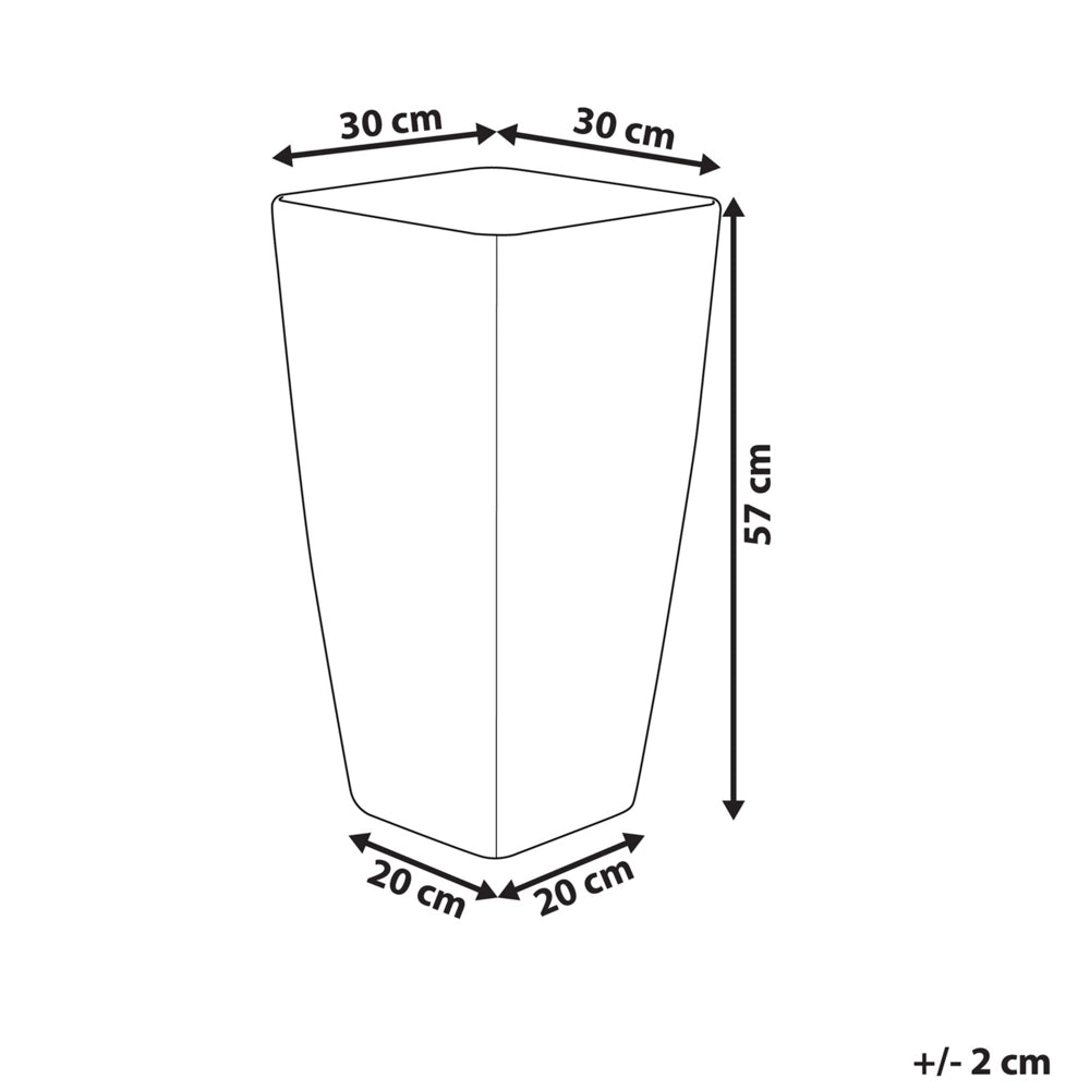 Vaso per piante Fioriera Gold Stone Mix Resistenza all'esterno Quadrato 30 x 57 cm per tutte le stagioni