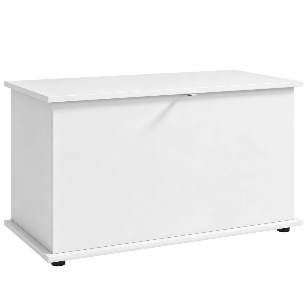 Baule Contenitore 102 L e Panca Multiuso 80x40x45 cm Bianco Legno