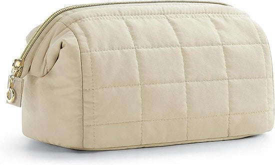 Tas di make-up, set di cosmetici, organizzatore di toilette, etui di organizzazione dei prodotti per la cura della pelle, borsa con apertura ampia, articoli da toeletta, accessori per la cura della pelle, pennelli, bianco per la pelle.