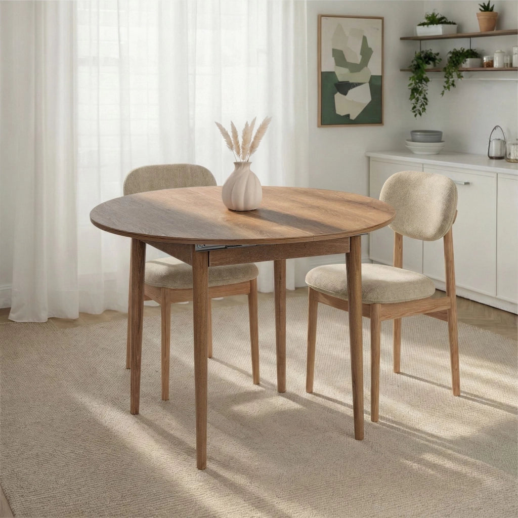 Tavolo da pranzo allungabile in legno "Viona" 100 x 100 x 75 cm - Le chêne de Kafka