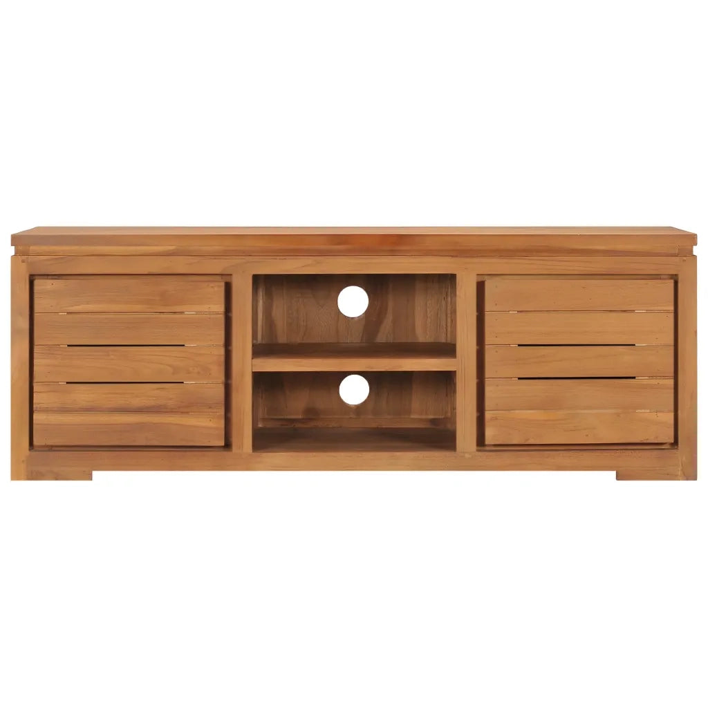 Mobile Porta TV 110x30x40 cm in Legno Massello di Teak