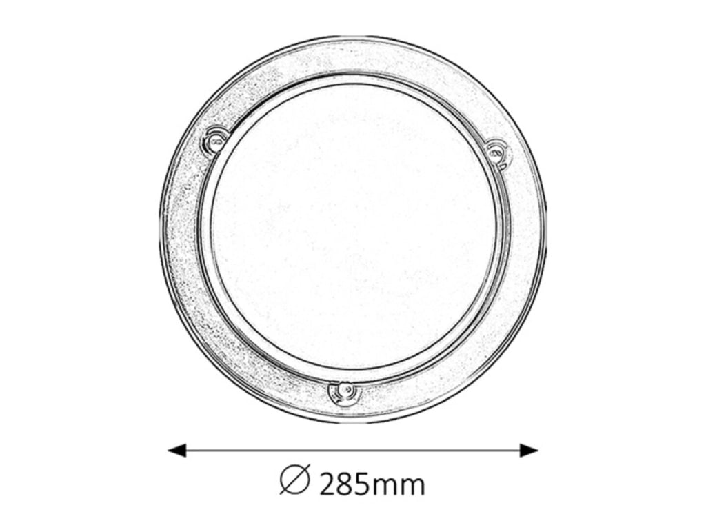 Plafoniera Rabalux Ufo tonda nera vetro opale 28,5 cm E27