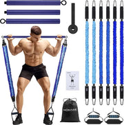 Kit di Pilates con Cinture di Resistenza per Signore e Signora, 3 pezzi di Cinture di Resistenza per Squat Yoga Pilates con Maniglie, Anello per la Porta & Cinture per il Piede per l'Esercizio di Pilates con Allenamento di Forza