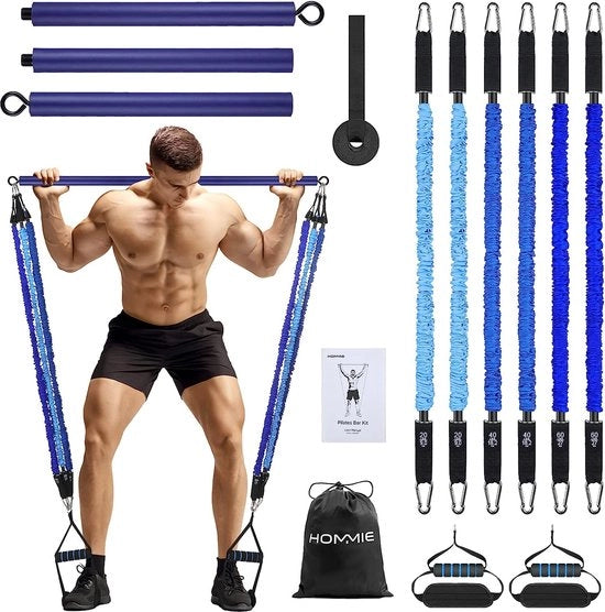 Kit di Pilates con Cinture di Resistenza per Signore e Signora, 3 pezzi di Cinture di Resistenza per Squat Yoga Pilates con Maniglie, Anello per la Porta & Cinture per il Piede per l'Esercizio di Pilates con Allenamento di Forza