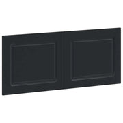 Testiera da Muro UTRECHT Nero Legno ingegnerizzato 897846