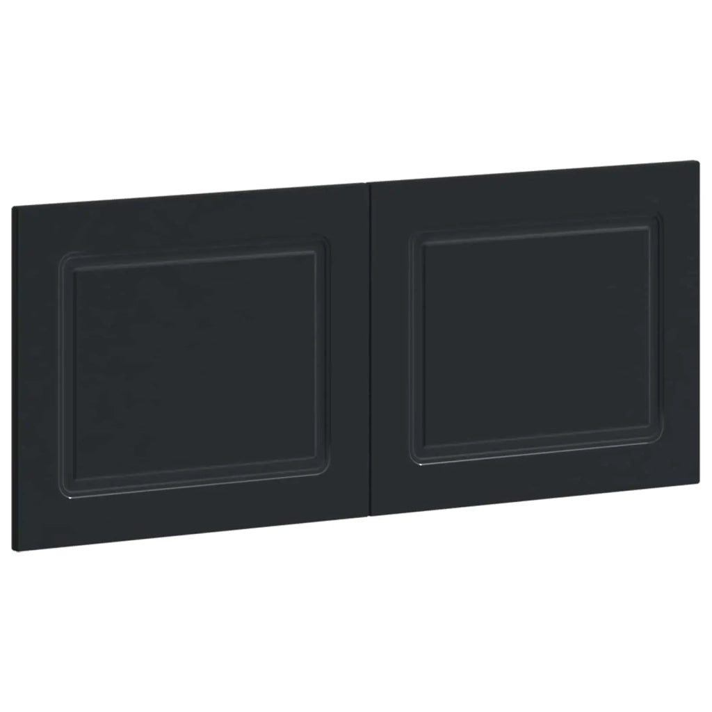 Testiera da Muro UTRECHT Nero Legno ingegnerizzato 897846