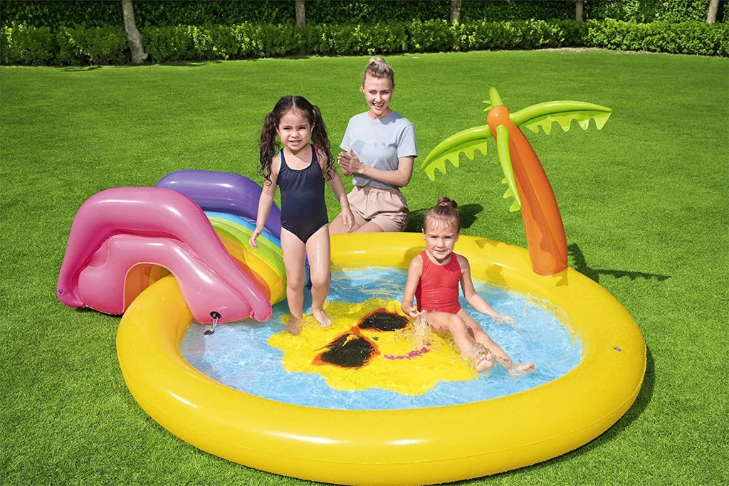 PISCINA GONFIABILE BAMBINI ISOLA DEL SOLE 237 X 201 X 104 CM