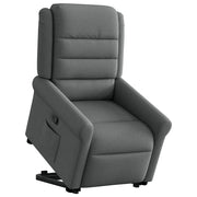 Poltrona Alzapersona Reclinabile Grigio Scuro in Tessuto 3303315